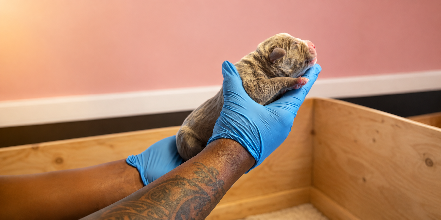 Tender Care Newborn Pup